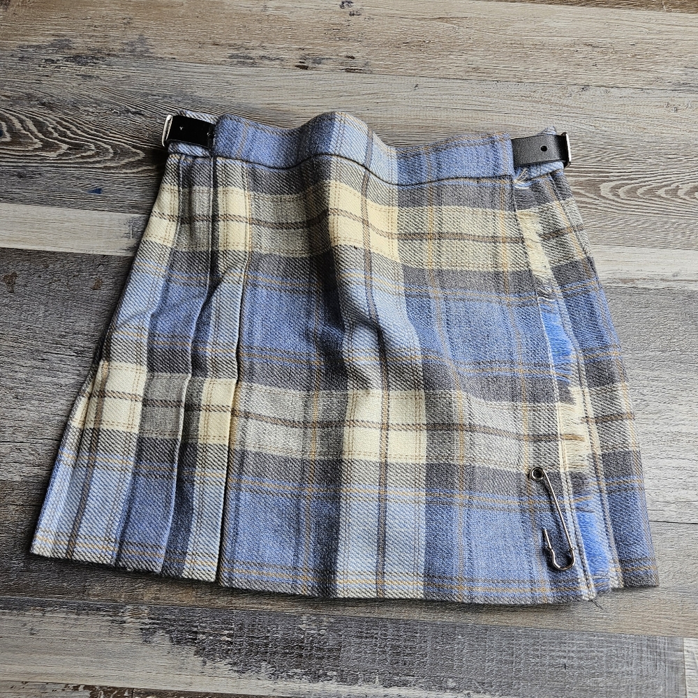 Edinburgh Woollen Mill Vintage Girls 4T Blue Plaid Skirt
